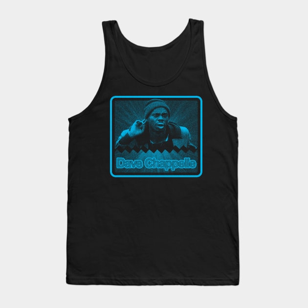 Dave Chappelle DC aesthetic turquoise blue color Tank Top by JakQueApparels